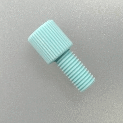Flangeless Nut, Delrin, blue, f. 1/8" tubing