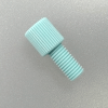 Flangeless Nut, Delrin, blue, f. 1/8" tubing